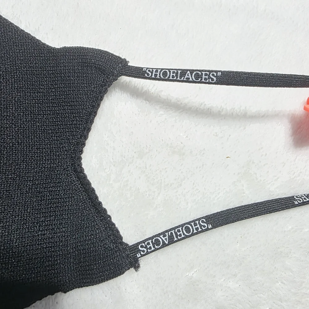 NWT Off-White jacquard Arrows motif face mask Black White L/XL